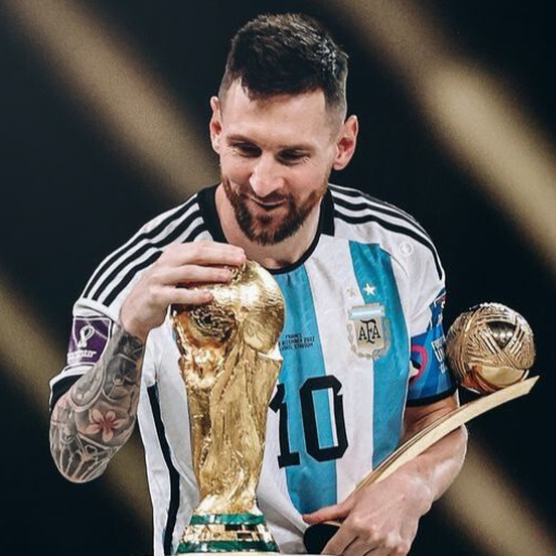 Messi con la Copa del Mundo