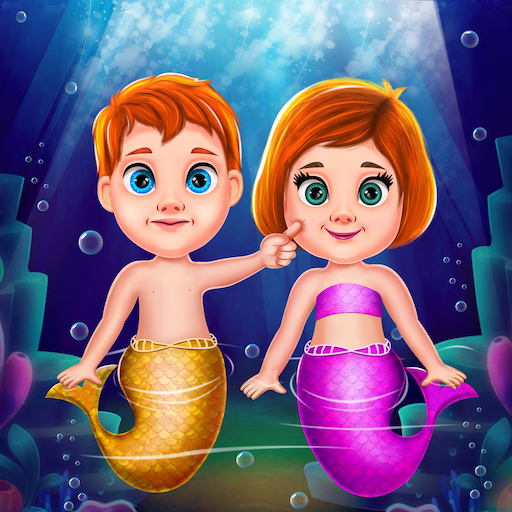 Twin mermaid babysitter care