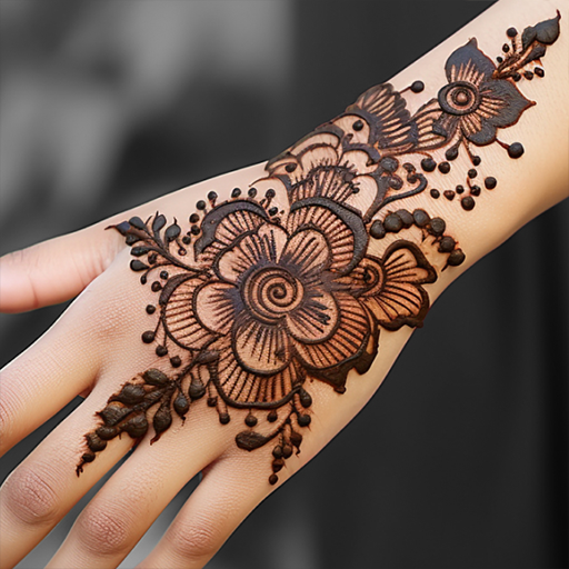 Design de Mehndi de Mariée