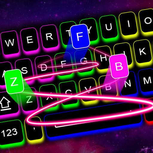 Neon-LED-Tastatur und -Themen