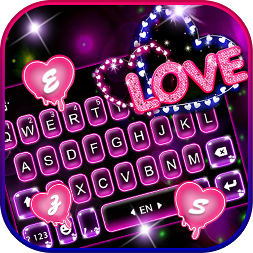 Neon Love Keyboard