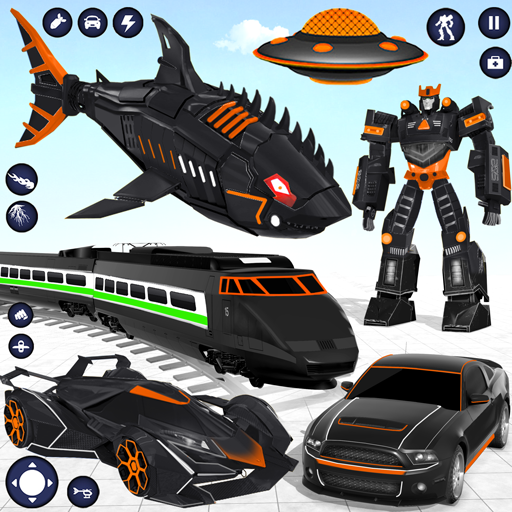 Shark Robot Car Transform Game