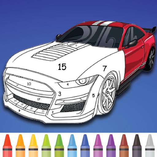 Carros para Colorir por Número