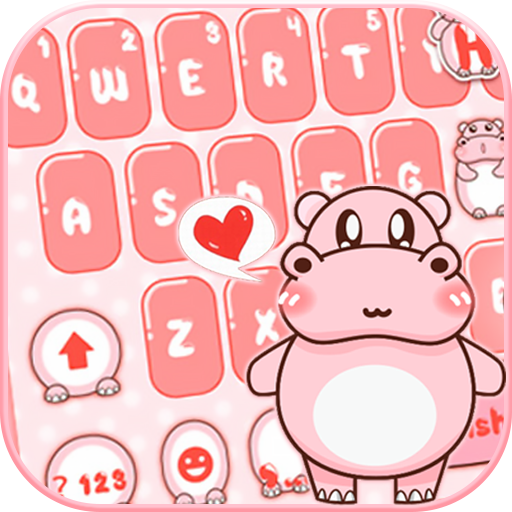 Pink Cute Hippo Thema